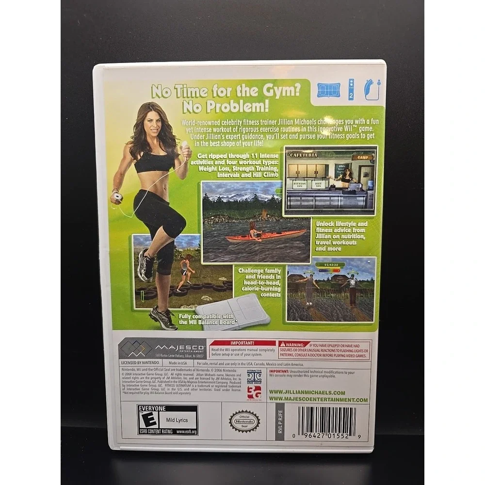 Jillian Michaels Fitness Ultimatum 2009 (Nintendo Wii) w/ Manual